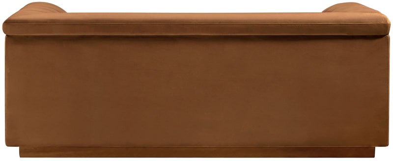 Cascade - Velvet Loveseat - Saddle