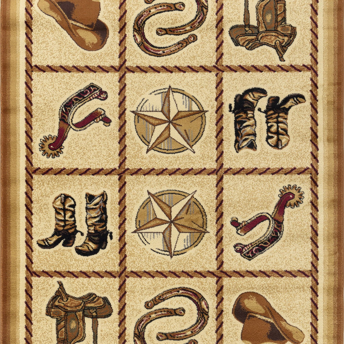 Tribes - 5'3" X 7'3" Southwest Area Rug - Beige