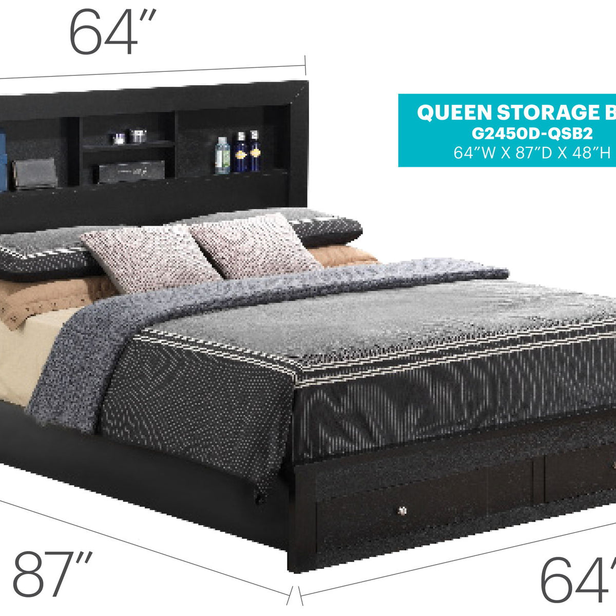 Stylish Storage Bed For Modern Spaces