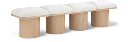 Pavilion - 4 Piece Modular Bench With Natural Base