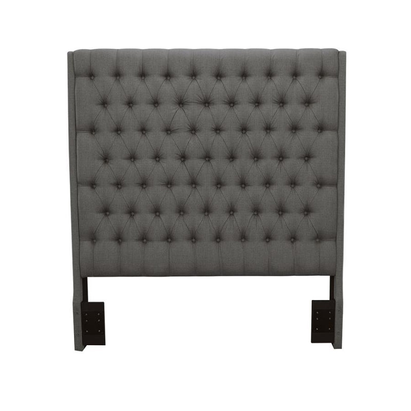 Camille - Upholstered Queen Panel Headboard - Gray