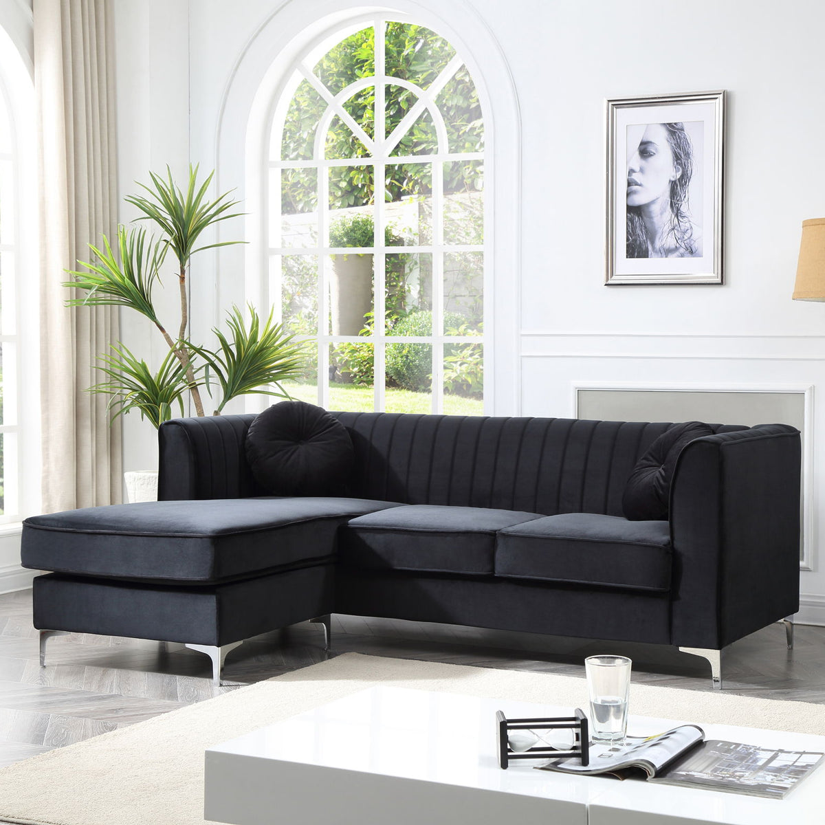 Delray - Micro Suede Sofa Chaise