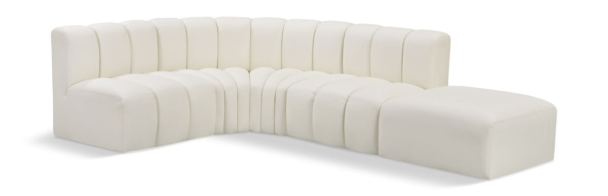 Arc - Faux Leather 5 Piece Corner Modular Sofa