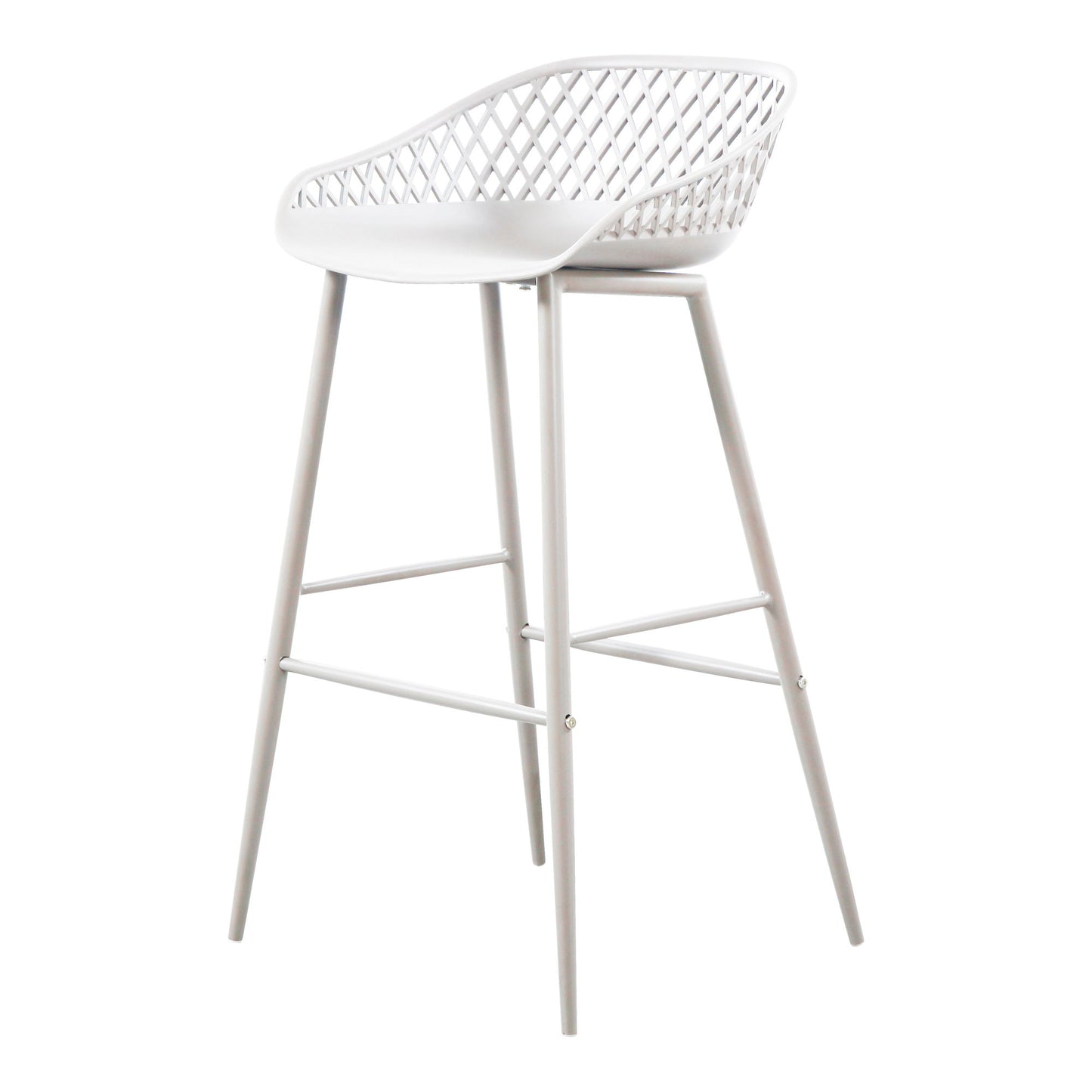 Piazza - Outdoor Barstool Barstool (Set of 2) - White