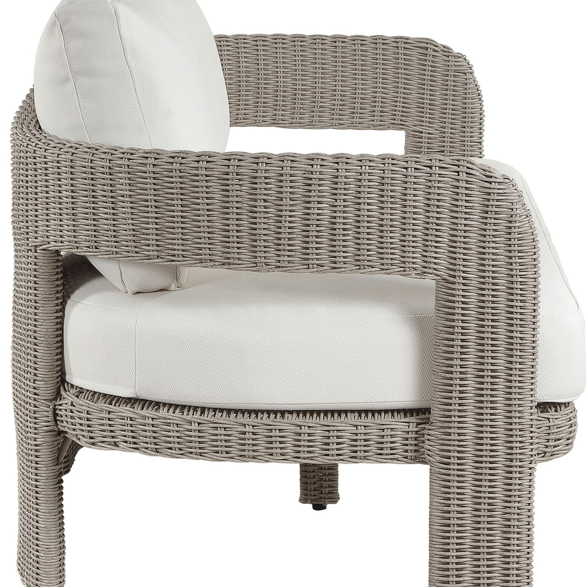 Sandbay - Olefin Water Resistant Fabric And Wicker Outdoor Patio Loveseat