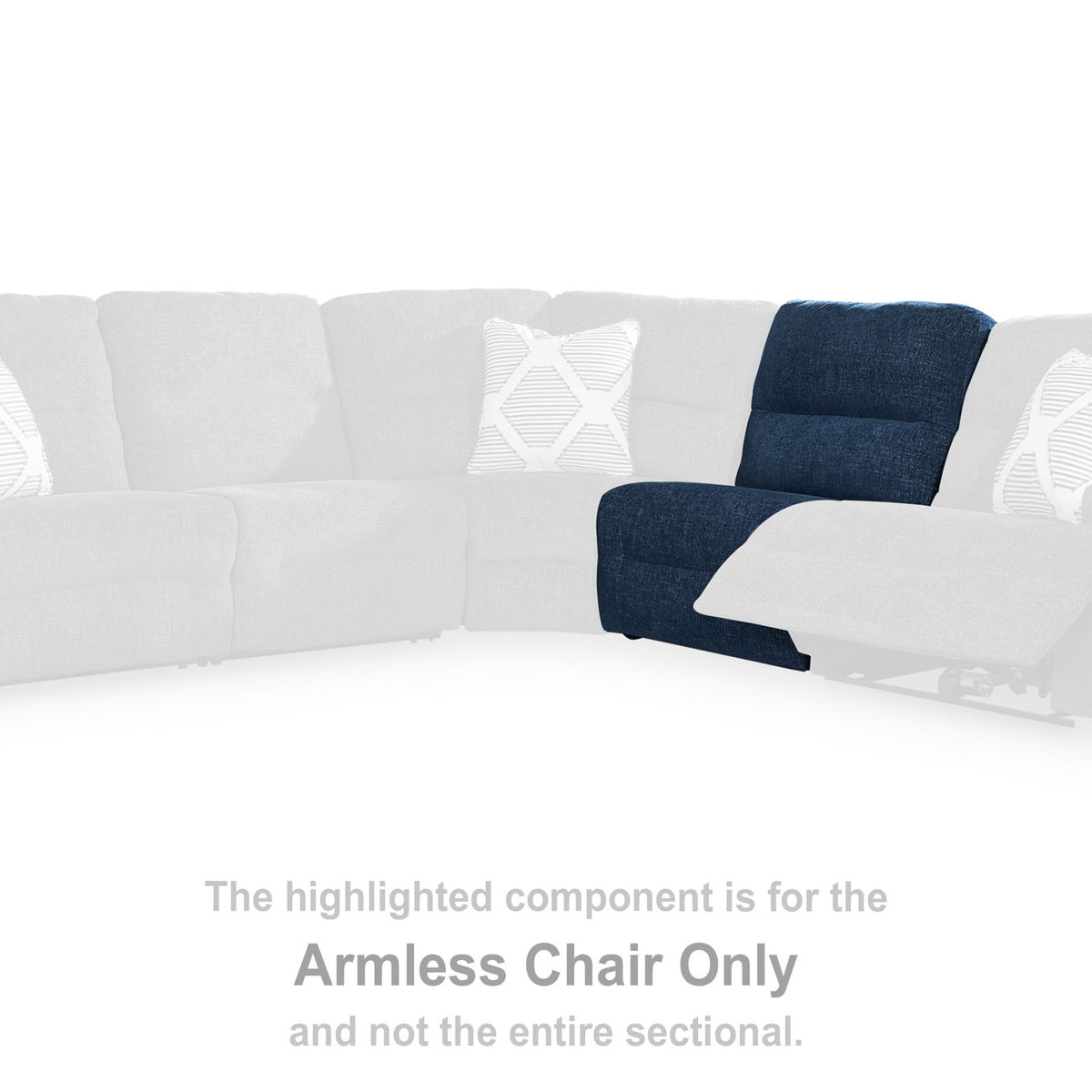 Acklen Place - Armless Chair - Navy