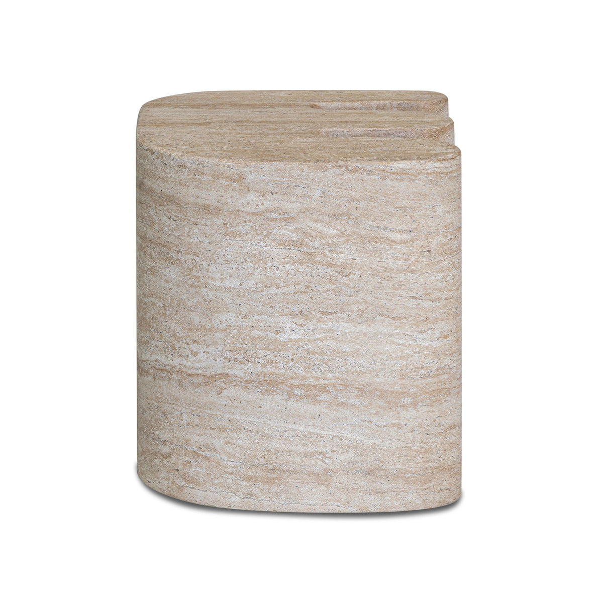 Thyme - Indoor / Outdoor Concrete Side Table - Faux Travertine