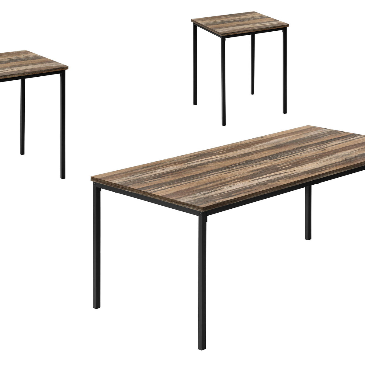 Table Set, Coffee, End, Contemporary, Modern (Set of 3)