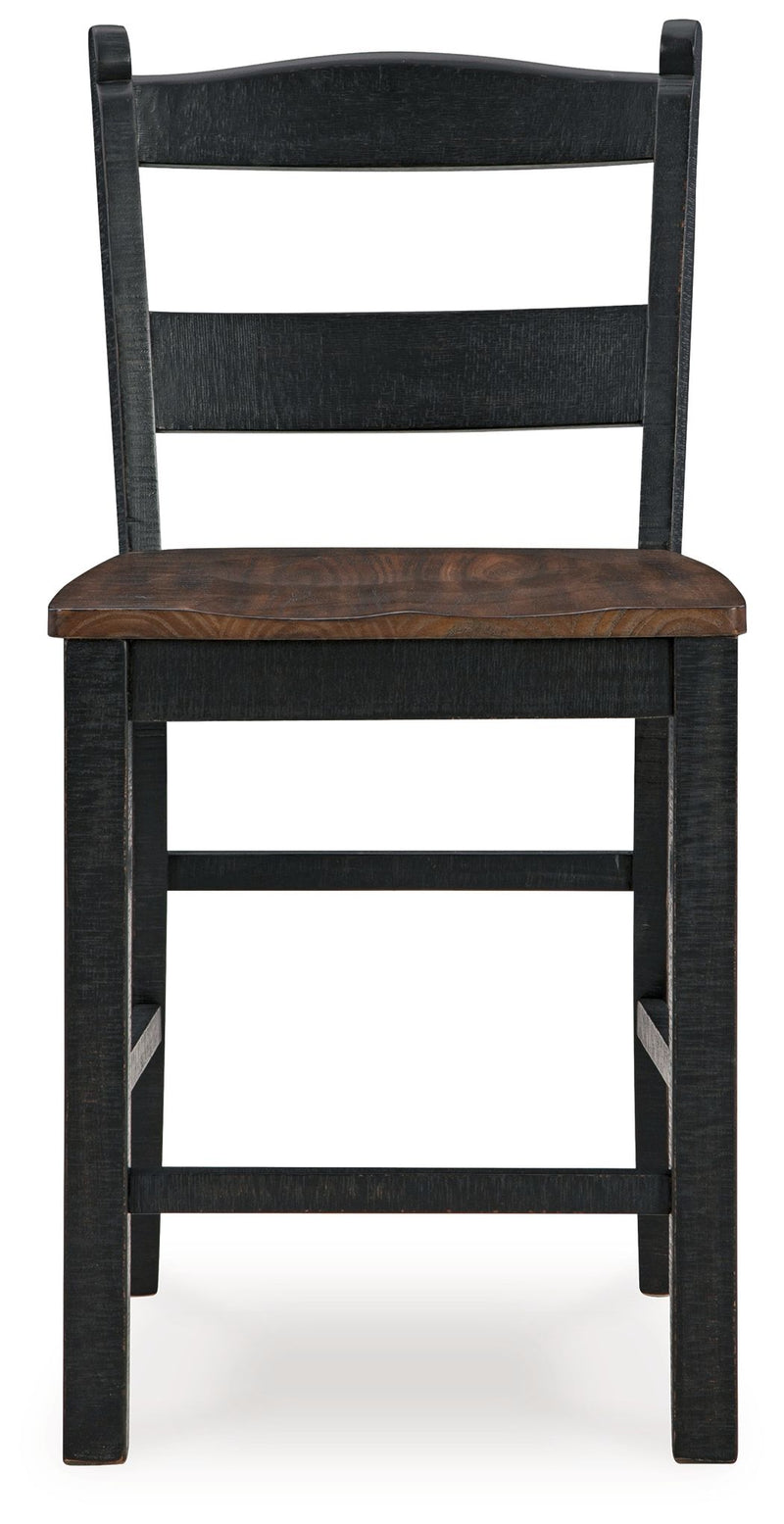 Valebeck - Barstool (Set of 2) - Black / Brown