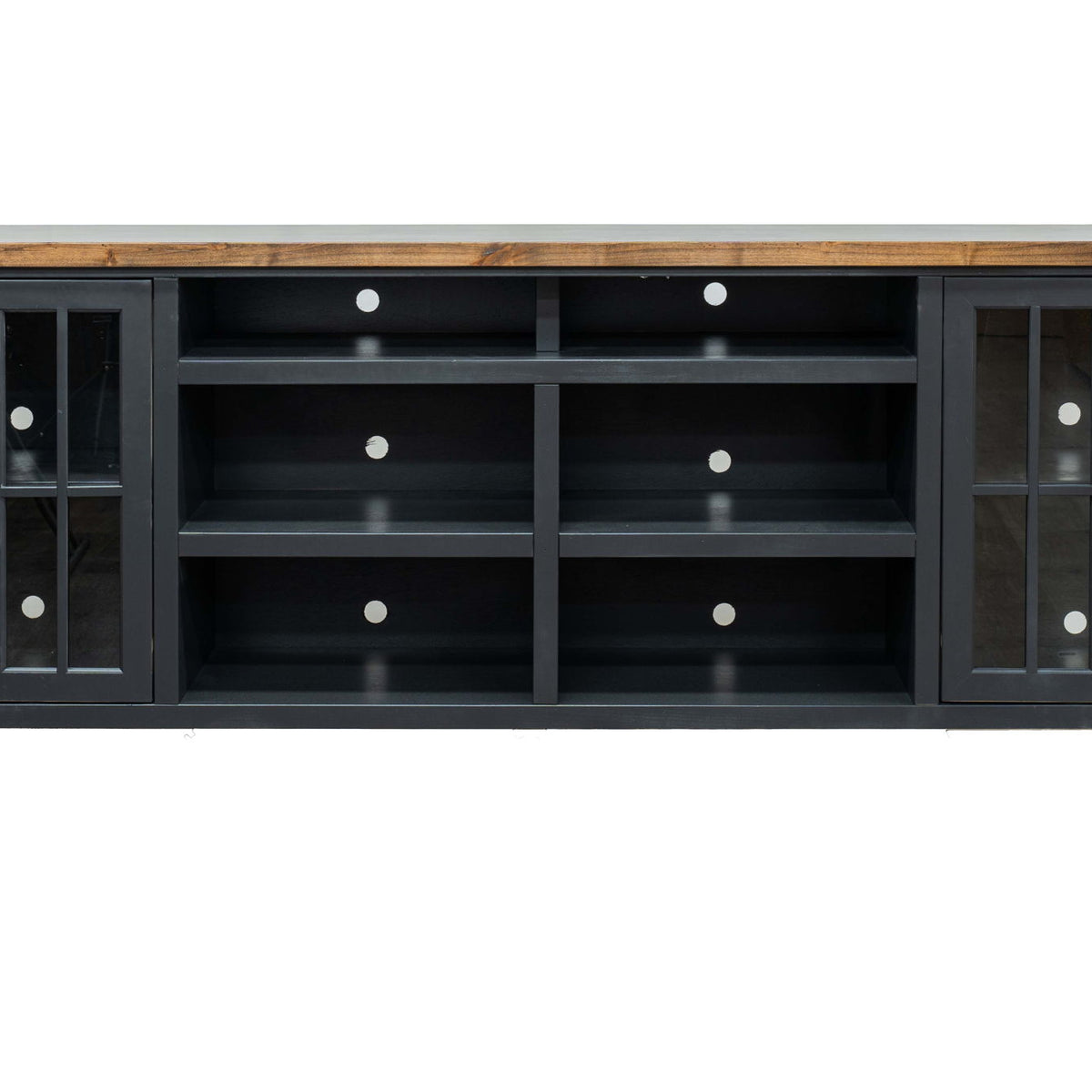 Essex - TV Stand Console For TVs Up To 100" - Black, Whiskey