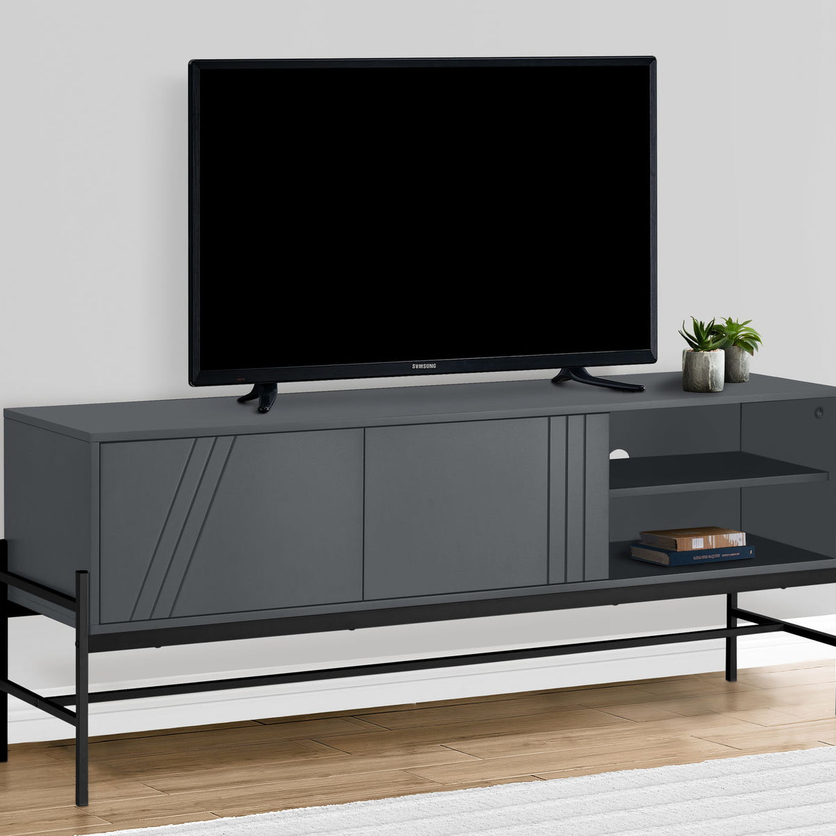 TV Stand, Console, Media Entertainment Center, Storage Cabinet, Contemporary And Modern