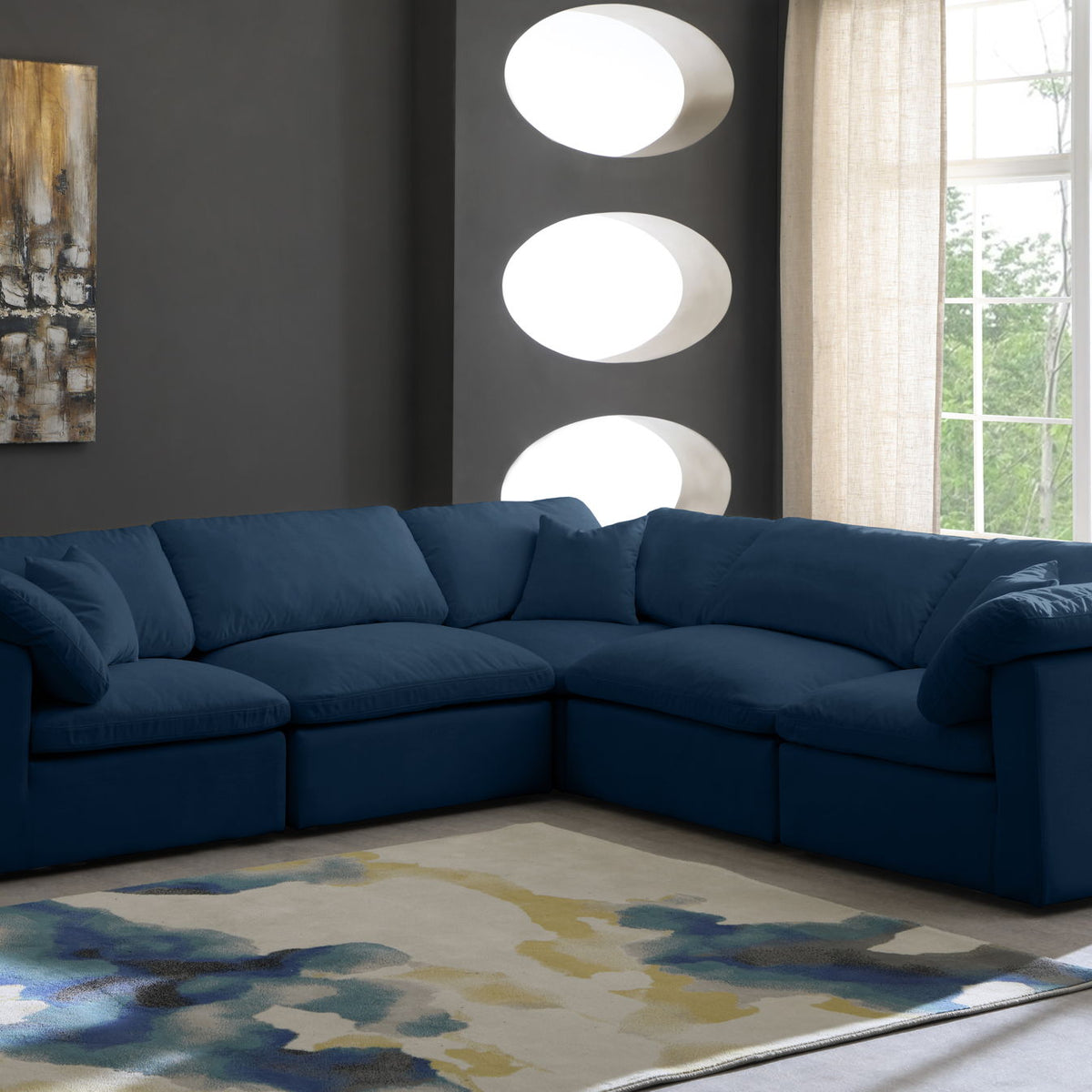 Plush - 5 Piece Modular Sectional