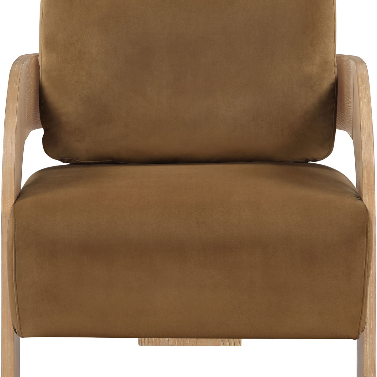 Cedra - Velvet Performance Fabric Upholstered Accent Chair - Natural Frame