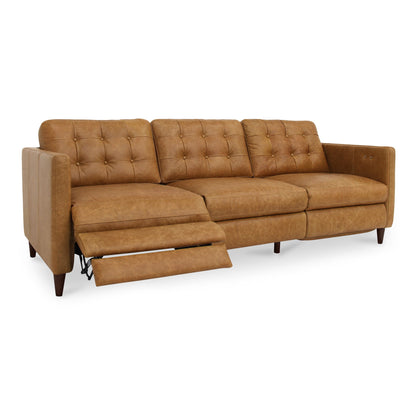 Bridgers - Power Recliner Sofa Leather - Tan