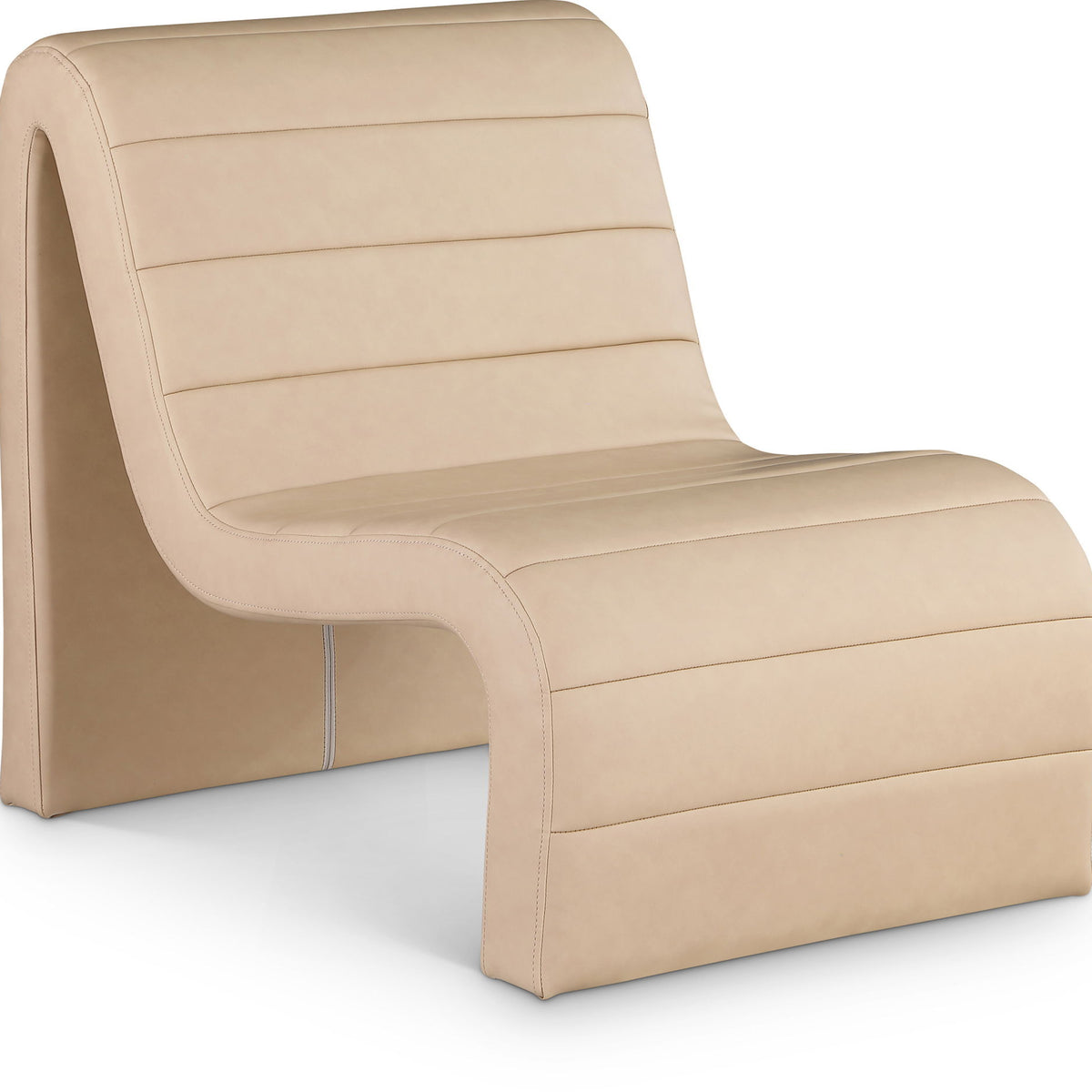 Ivy - Faux Leather Accent Chair - Tan