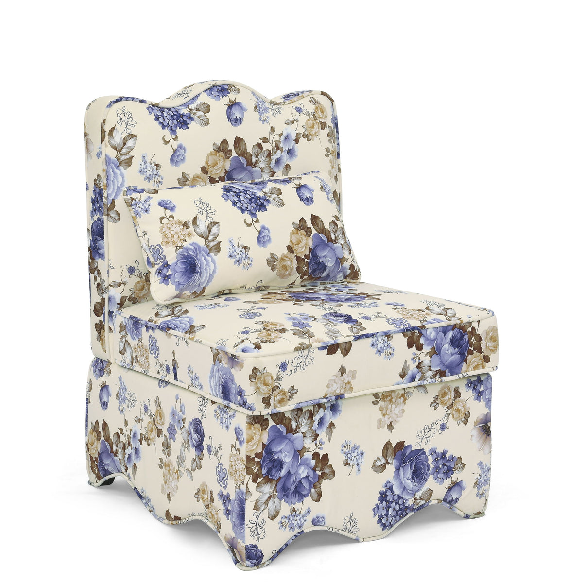 Stylish Flannel Dining Chair With Soft Cushion And Backrest