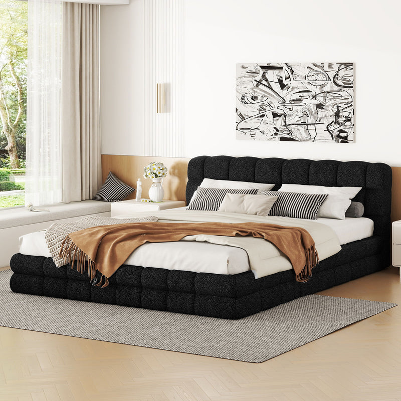 Upholstered Platform Bed With Headboard