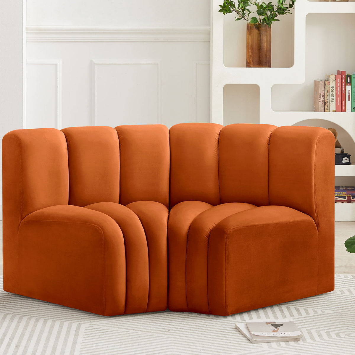 Arc - Velvet 2 Piece Modular Sofa