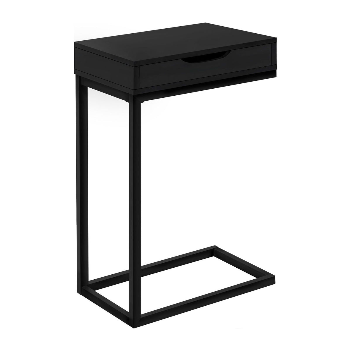 Accent Table, C - Shaped Contemporary Elegant Desig
