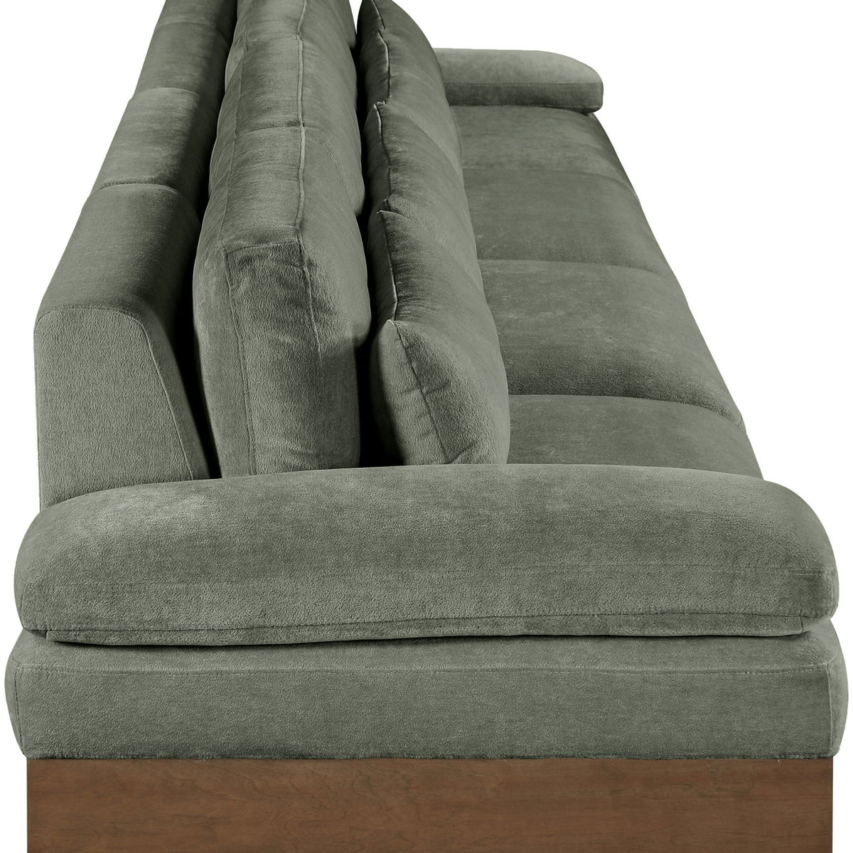 Turin - Chenille Fabric Upholstered Modular Sectional - Green