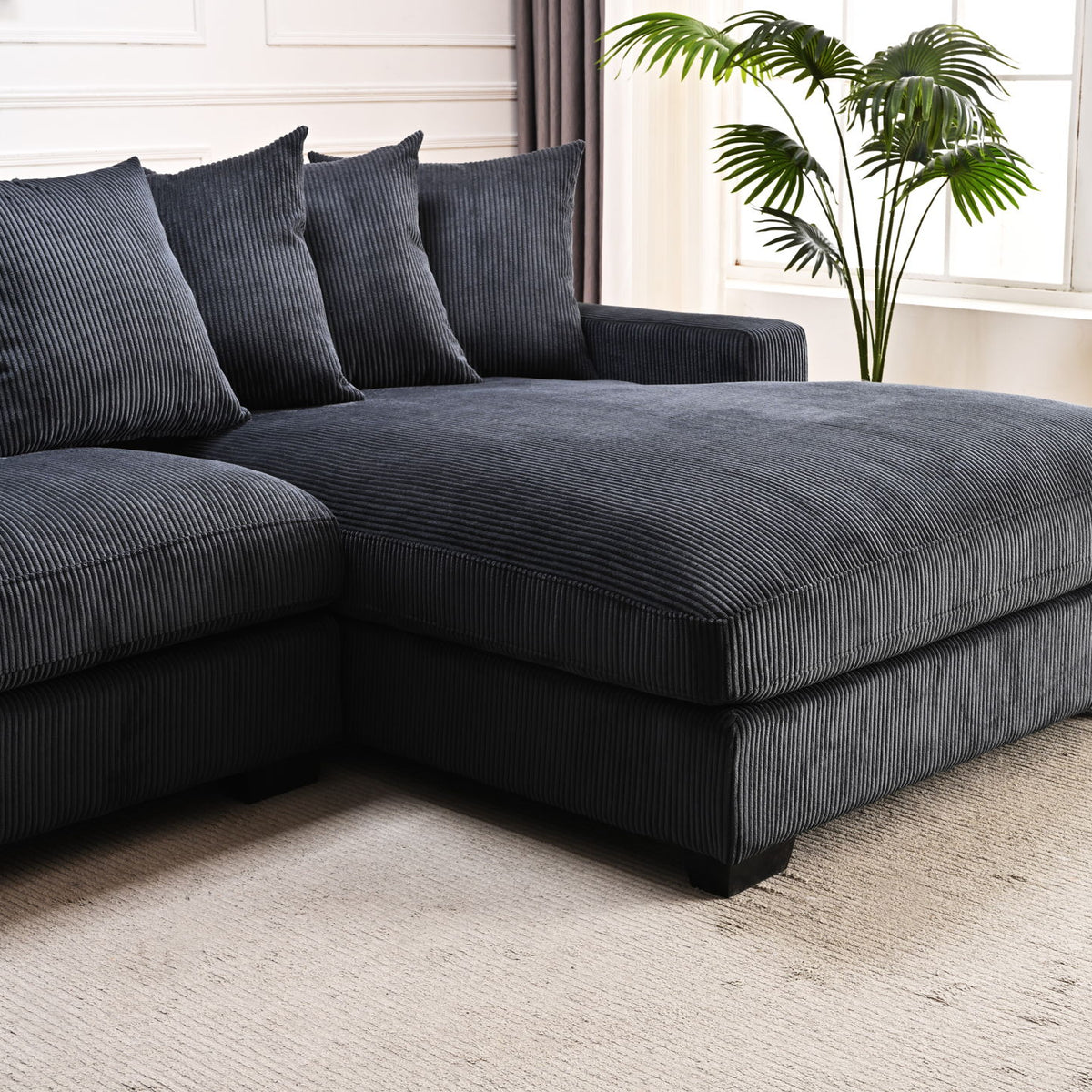 Luxe - Oversized 2 Piece Sectional Couches For Living Room, L Shaped Sofa With Chaise