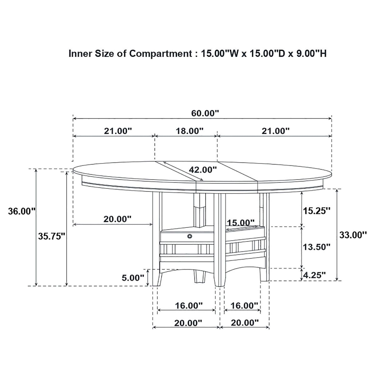 Davis - Counter Height Extension Dining Table - Light Oak