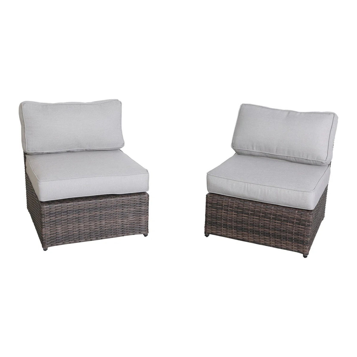 Comfortable Modern Patio Rattan Sectional Set With Cushions