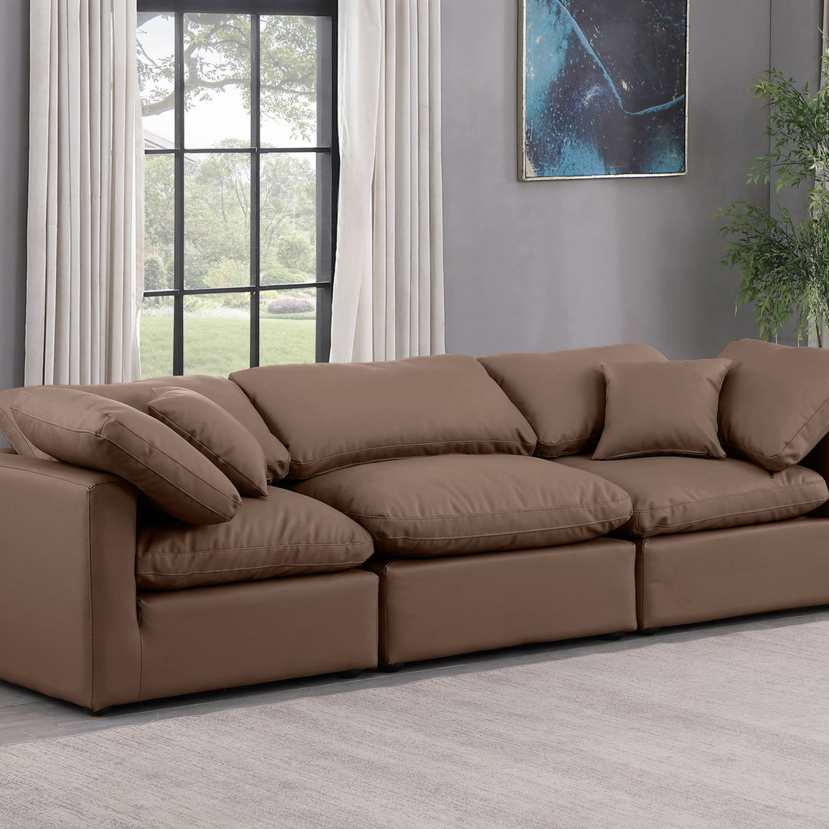 Indulge - Faux Leather 3 Seat Modular Sofa