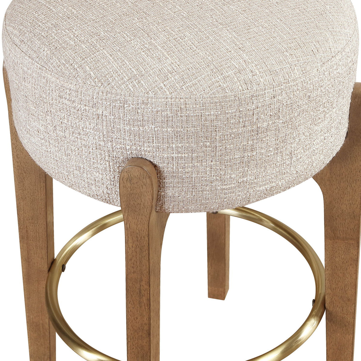 Torino - Backless Counter Stool With Brushed Brown Base (Set of 2)
