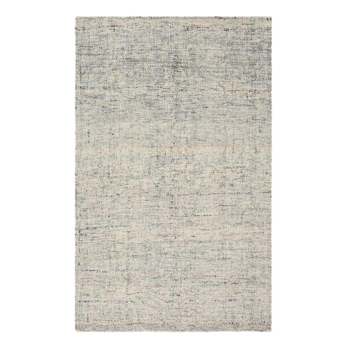 Flatweave area rug, light fog gray with subtle speckled texture
