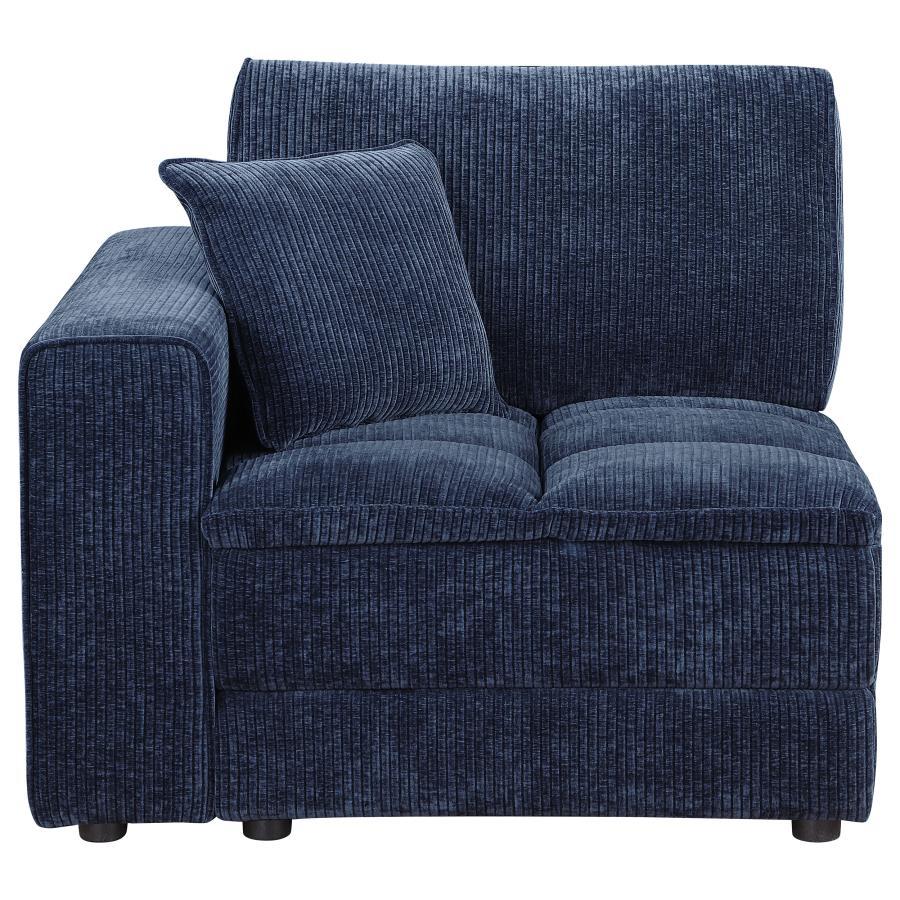 Atlantic - Corduroy Upholstered Laf Arm Chair - Blue