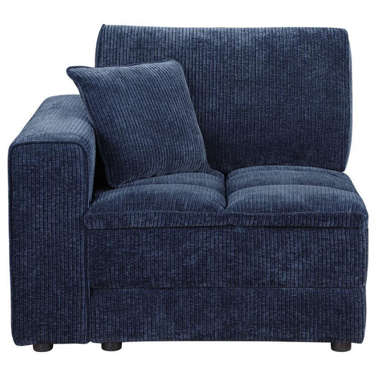 Atlantic - Corduroy Upholstered Laf Arm Chair - Blue