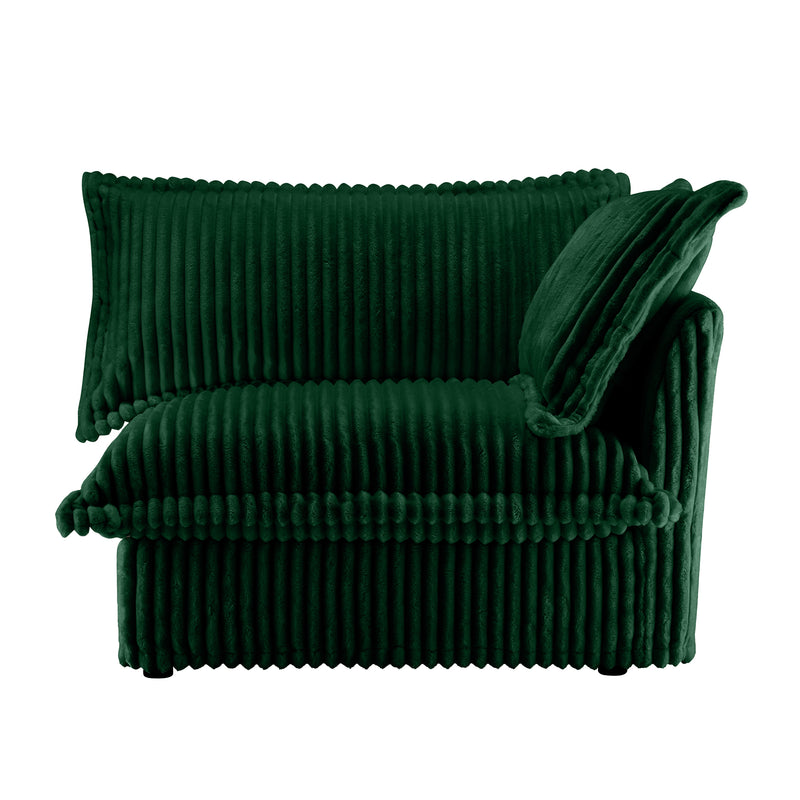 Koala Right-Facing Sofa with Pillow - Green