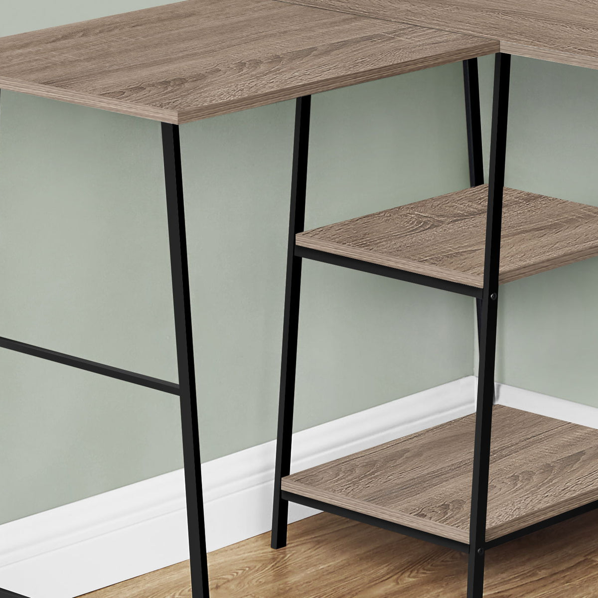 Computer Desk, Home Office, Corner, Storage Shelves, L Shape, Work, Laptop, Contemporary, Modern