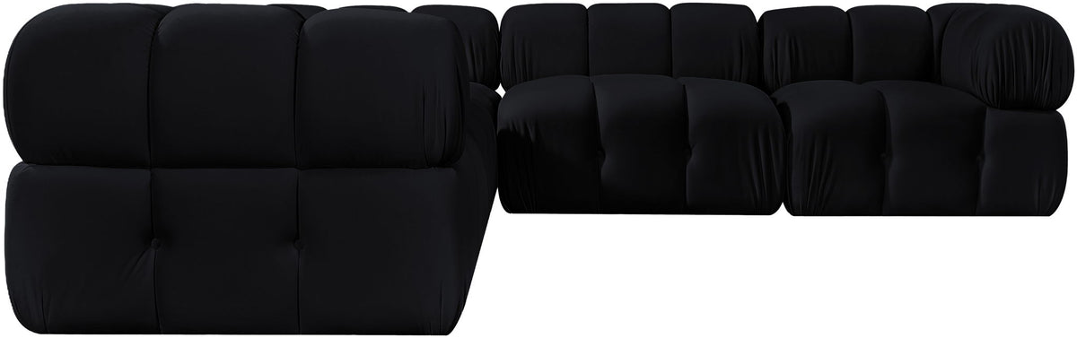 Orin - Velvet 5 Piece Modular Corner Sectional