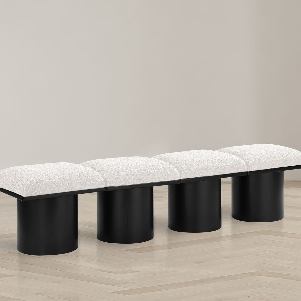 Pavilion - 4 Piece Modular Bench With Black Base