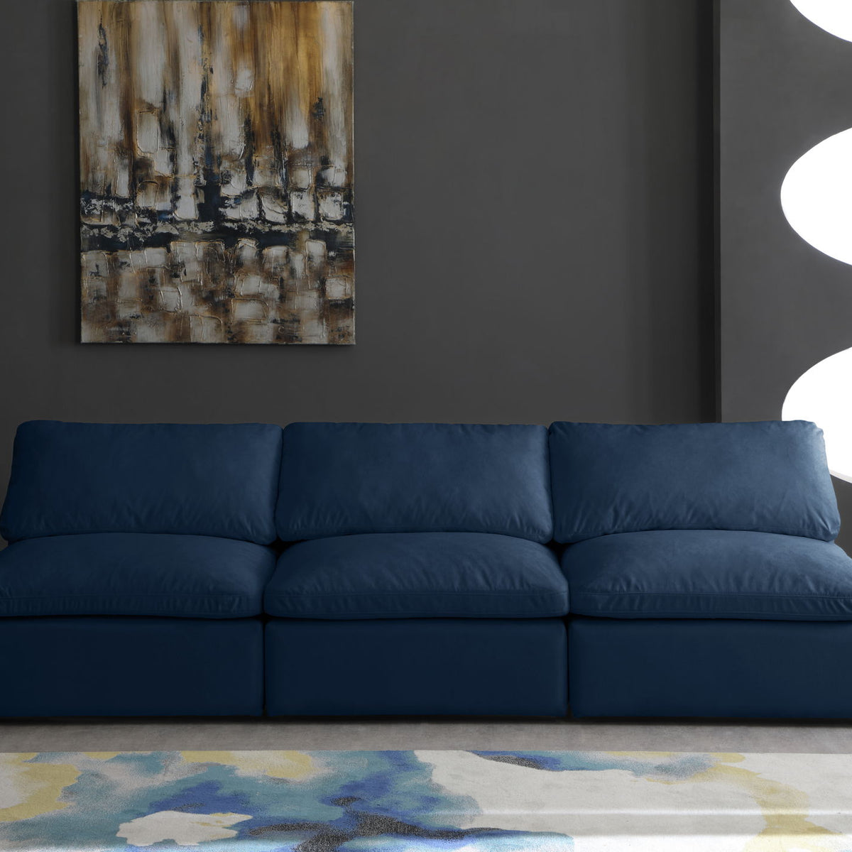 Plush - Modular Armless 3 Seat Sofa