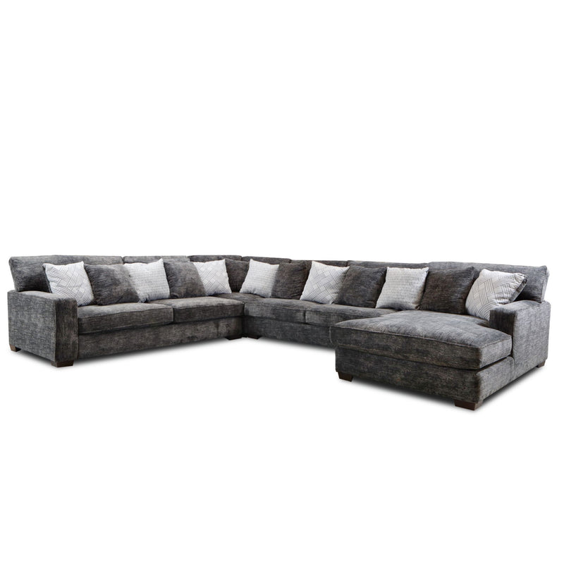 Tully - Corner With 2 Pillows - Galactic Charcoal