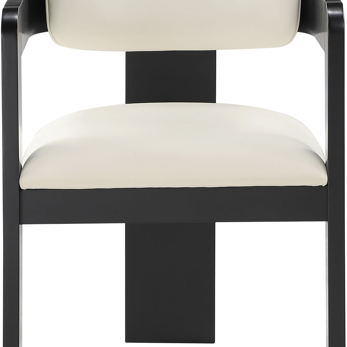 Sacha - Vegan Leather Upholstered Dining Chair With Black Base (Set of 2)