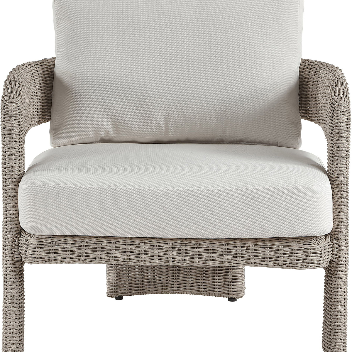 Sandbay - Olefin Water Resistant Fabric And Wicker Outdoor Patio Accent Chair