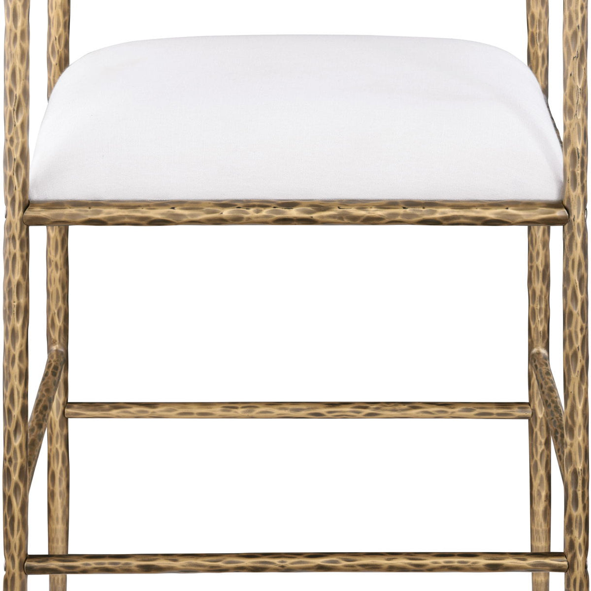 Axis - Linen Textured Cream Fabric Upholstered Counter Stool (Set of 2)