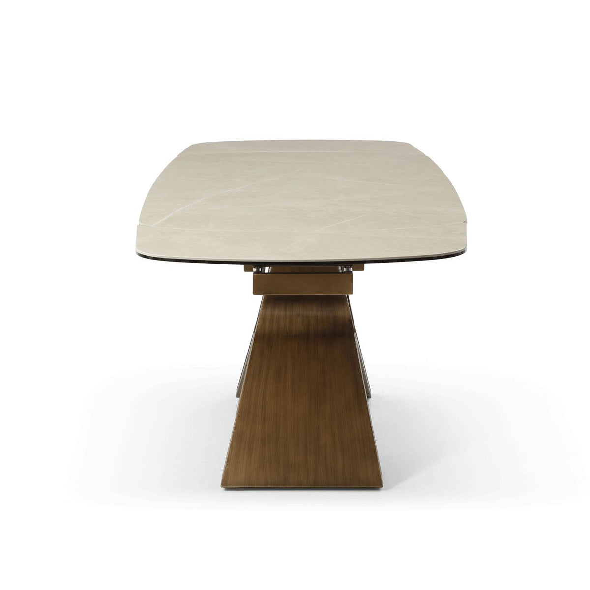 9368 - Dining Table With Extensions - Taupe