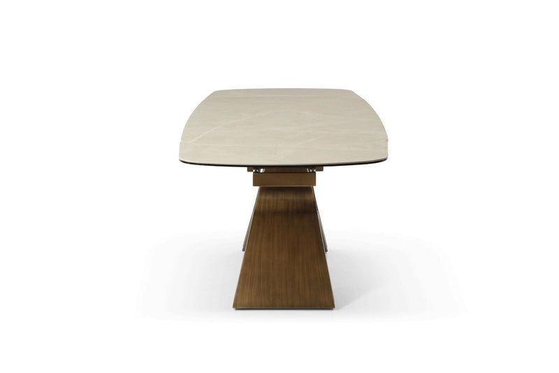 9368 - Dining Table With Extensions - Taupe