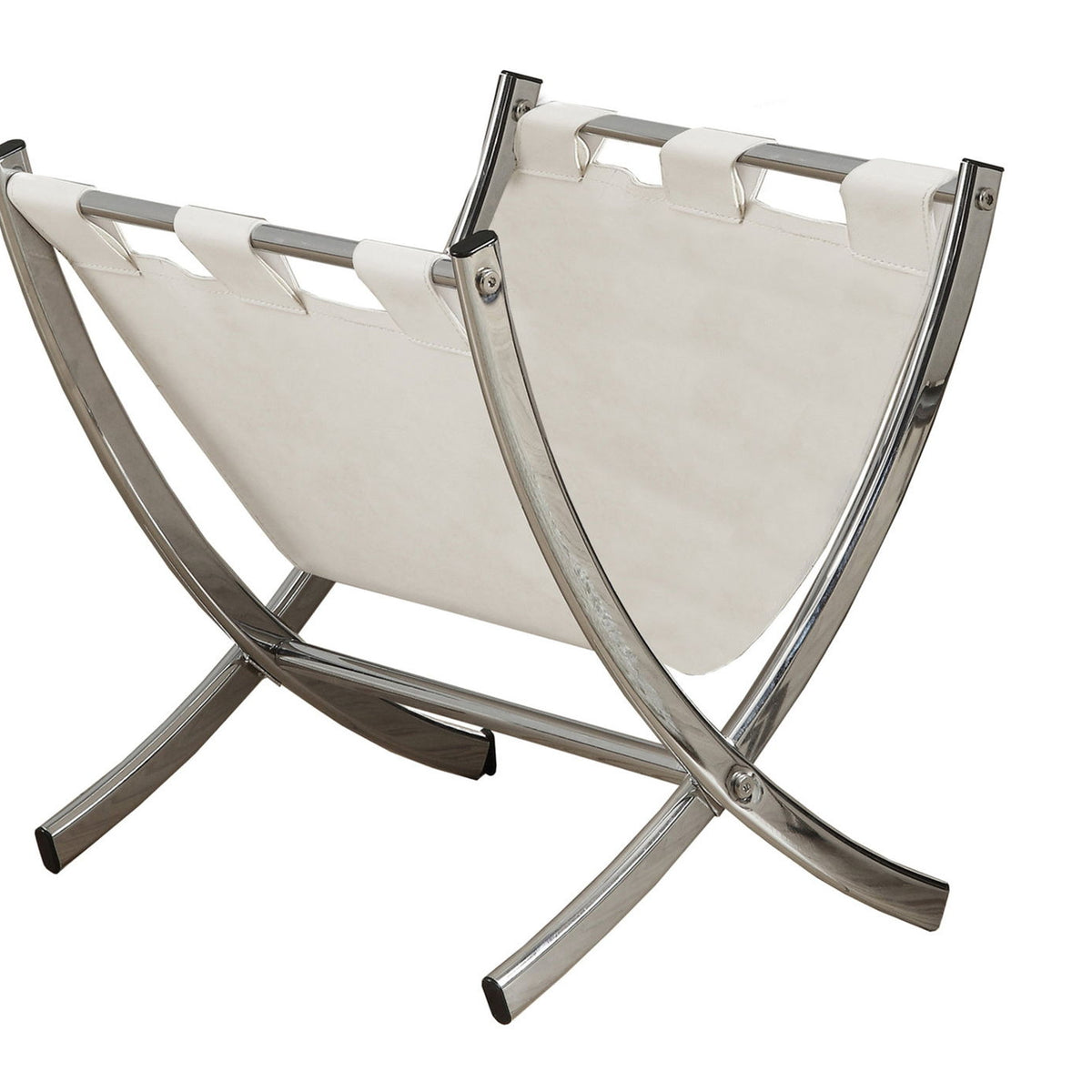 Magazine Rack Standing Organizer Storage Leather Look