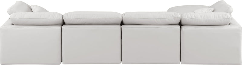Indulge - Faux Leather 5 Piece Modular Sectional With Chaise