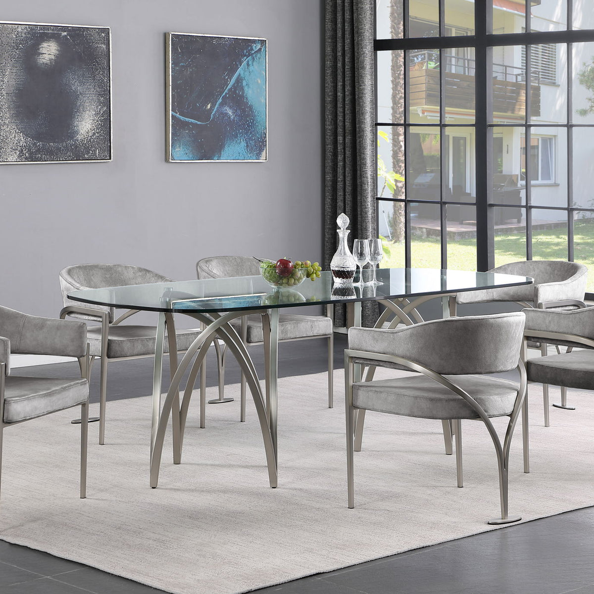 Madelyn - Dining Chair (Set of 2) - Brushed Chrome