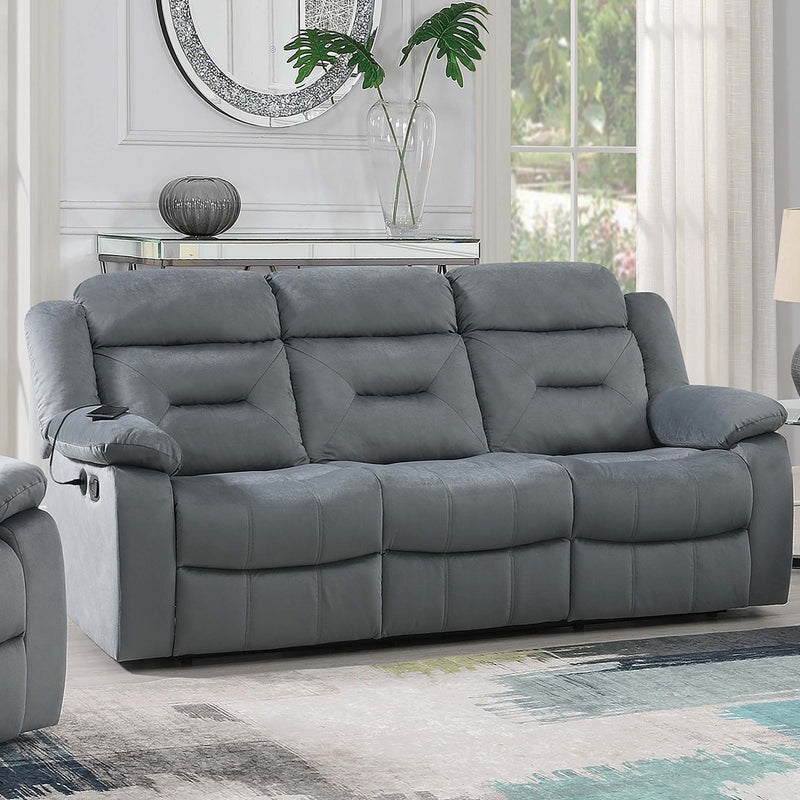 Contemporary Living Room Set With Pillow Arms And Headrest Support