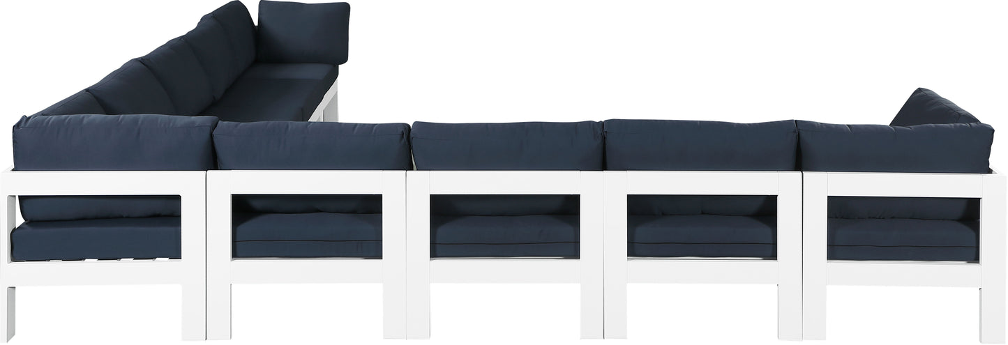 Nizuc - Outdoor Patio Modular Sectional 9 Piece - Navy