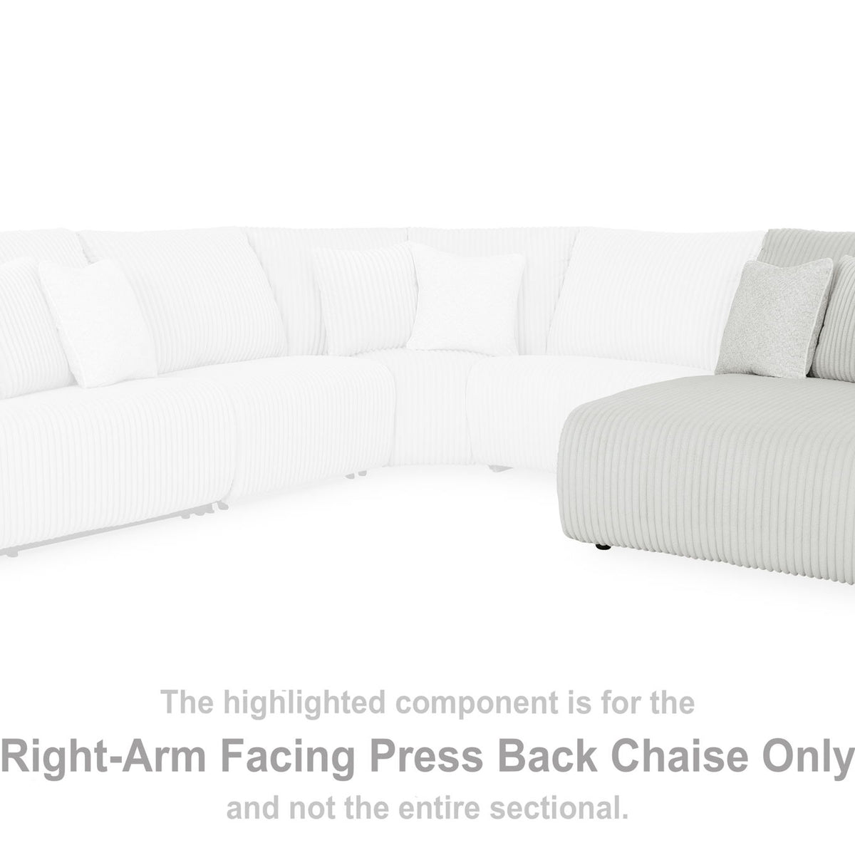 Top Tier - Raf Press Back Chaise - Alloy