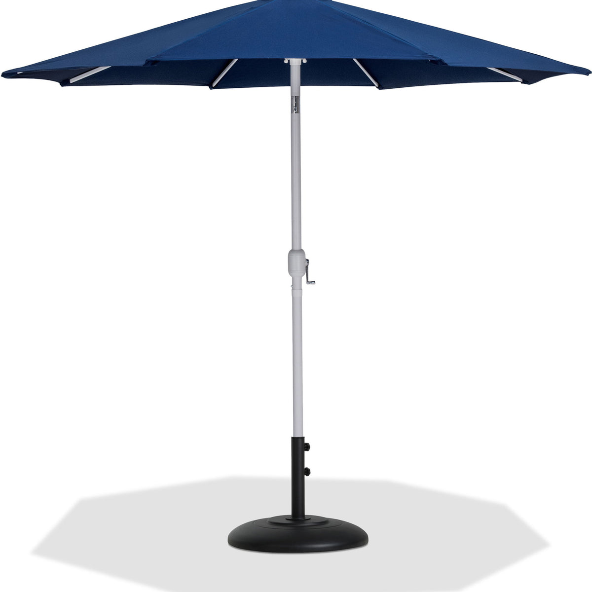 Fiji - Aluminum Patio Umbrella With Round Black And White Base